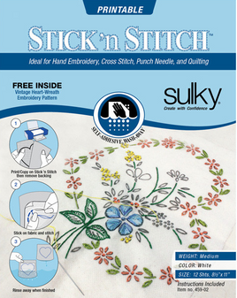 Stick 'n Stitch 12 - 8.5" x 11" Printable Sheets