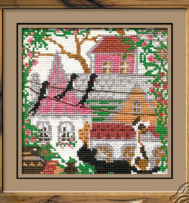 Cat in Summer Counted Cross Stitch Kit 16 ct. By RIOLIS