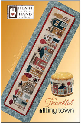 Thankful Tiny Town Cross Stitch Leaflet / Pattern w/ Embellishment By Heart In Hand