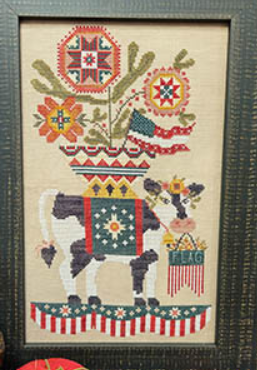 Stars, Stripes and MooLinda Cross Stitch Leaflet / Pattern By Quaint Rose Needlearts