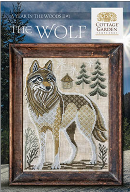 The Wolf Cross Stitch Pattern by Cottage Garden - A year in the Woods II series