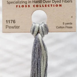 1176 Pewter Dyed 6 Strand floss By Weeks Dye Works