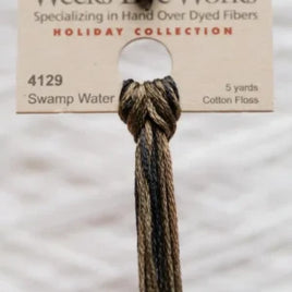 4129 Swamp Water Dyed 6 Strand floss By Weeks Dye Works
